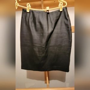Black leather skirt